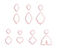 7Pcs Clay Molds Set Geometric Shape Cutter Earrings Making for Earrings Pendants and Desserts Baking Topological Earring