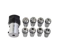 7PCS Collet + 1PCS Motor Shaft Tool Rod C16 ER11 3.175mm 4mm 5mm 6mm 7mm 8mm Inner Hole DIY Engraving Machine Er Tool Holder(C16-ER11-10 (1 Set))