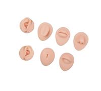 7pcs Cosmetic Art Training Set Featuring 7 Reusable Silicone Face Practice Surfaces Multi Tone Brow Simulation Tool