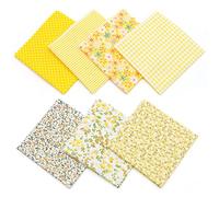 7pcs Cotton Craft Fabric Squares Patchwork Fabrics Bundles for Sewing Cotton Floral Fabrics Precut Quilting Fabric Squares Sheets for Artcraft Precut DIY Sewing Scrapbooking Crafting 25 X 25cm