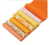 7pcs Cotton Strips Bundle - 10 * 100cm Different Pattern Patchwork Material Mixed Squares for Quilting, Sewing, Artcraft DIY