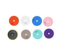 7Pcs Crystal Polishing Pads Wet Dry Kit | 4in Grit 50 - 3000 for Granite / Marble / Tile | Composite Adhesive Backer Pad Included | Quick Heat Dissipation & Rim Protection