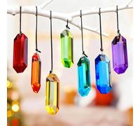 7pcs Crystal Suncatcher Prisms 3'' Sun Catchers Indoor Window Rainbow Prism Suncatcher Hanging for Home Garden Decor