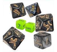 7PCS Date Night Dice Board Party Favor, Fun Night Dating Decision, Date Ideas, Couples Valentine's Day Gifts for Boyfriend Girlfriend, Glow in The Dark Acrylic Material