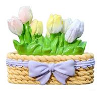 7pcs Decorative Flower Ornaments for Car Dashboard Made from Resin to Elevate Your Vehicle Interior Look