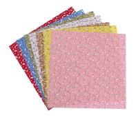 7pcs DIY Patchwork Cotton Cloth Set 50cm Plain Pattern Handmade Fabric