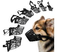 7PCS Dog Basket Muzzle Set, Anti Biting Barking Chewing Licking Scavenging, Adjustable Breathable Muzzles Kit, Comfortable Pet Mouth Care Cover Mesh Cage for Small, Medium, Large & Extra Dogs