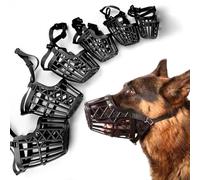 7Pcs Dog Muzzles Anti Biting Adjustable Plastic Breathable Basket Muzzle Different Sizes for Small, Medium, Large & Extra Dogs