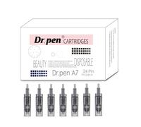 7pcs Dr. Pen A7 Replacement Beauty Cartridges - 24 Pin Tips for Even Full-Face Coverage, Smooth & Glide, EO Sterilised Single-Use & Sealed, Hygienic Weekly Trial 7-Pack for Home or Salon Use