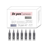 7pcs Dr. Pen A7 Replacement Beauty Cartridges - 36 Pin Tips for Wide Facial Coverage, Smooth Glide Soft, EO Sterilised Single-Use & Sealed, Hygienic Weekly Trial 7-Pack for Home or Salon Use