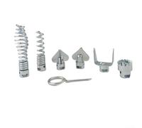 7PCS Drain Cleaning Spring Set, 16mm Pipe Dredge for Sewer Rod Accessories, Heavy Duty Plumbing Snake Bits in 65 Manganese Steel, Toilet Unclogger Tool(Silver)