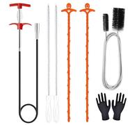 7Pcs Drain Unblocker Tools, Hair Clog Remover Sink Snake Drain, Double Ended Nylon Pipe Cleaner Brush, Sin Unblocker Brush, Multifunctional Plumbing Sink Unblockers Tool for Bathroom Kitchen Plug Hole