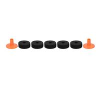 7Pcs Drum Felt Pad Kit | Resilient Friction Reducing Cymbal Accessories | Black Orange Red Felt Pads for Cymbal Stand/Drum Set/Percussion Instruments (40mm) WC76))