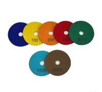 7pcs Dry Polishing Pads 4in for Granite Marble Stone