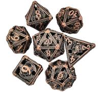7PCS Dungeons and Dragons Metal Dice Set Polyhedral Dice with Storage Bag for RPG, DND, Pathfinder, Tabletop Gaming Accessories