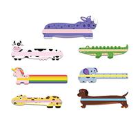 7PCS Dyslexia Overlay Ruler, Visual Aids Window Reading Ruler Overlays Reading Tracking Rulers Guided Reading Highlight Strips Coloured Overlay for Kids Teacher Supply Assistant