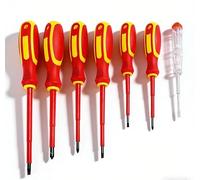 7PCS Electrical Screwdriver Set, Insulated VDE Screwdriver Set, Electrician Screwdrivers with Slotted & Phillips Magnetic Tips, Non-Slip Handle 1000V VED Screwdriver Sets for Home & Electricians Use