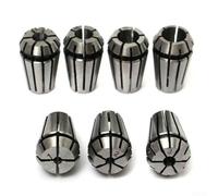 7Pcs ER11 Spring Collet Chuck Set for CNC Machines, Lathe, and Milling Tools with High Grade Spring Steel Construction and Machining Support