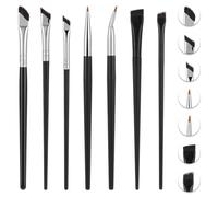 7Pcs Eyeliner Brushes Set for Precision Fine Angled & Ultra Thin Slanted Angled Brushes Precision Fine Point Flat Eyebrow Brush Concealer Brush Flat Top Blush Brushs Nose Contour Brushs Cosmetic Tool