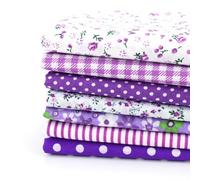 7pcs Fabric Bundles Sewing Patterns Quarter Precut Fabric 20 * 20in Squares Fat Quarters Fabric Bundles Cotton Craft Fabrics Bundles Patchwork for Sewing DIY Art Work Supplies Scrapbooking Quilting