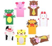 7PCS Farm Hand Puppet Animal,Hand Puppet Making Kit for Kids,Farm Theme Making Craft Toys Set Felt Sewing Kits for Children,Toddlers DIY Art Craft Felt Party Supplies for Children Toddlers Boys Girls