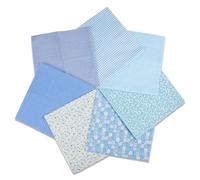 7Pcs Fat Quarters Fabric Bundles, Pre Cut Cotton Fabric 50CM x 50CM DIY Making Supplies, Sewing Fabric for DIY Crafts, Patchwork, Quilting, Gingham Fat Quarter Material for Sewing & Home Decorate