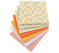 7Pcs Fat Quarters Fabric Set Soft Cotton Fabric Bundles for Sewing, Quilting, Patchwork, Arts and Crafts DIY Projects, Scraps for Handmade Crafts Yellow
