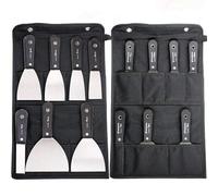 7PCS Filler Knife Set,Stainless Steel Wallpaper Scraper Tools,Paint Plastering Scraper Putty Knife with Storage Bag,Wall Filling Knives Metal Scrapers for Wallpaper Drywall Finishing Plaster Scraping