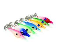 7pcs Fishing Lures Baits Squid Jigs 5.5cm Glow Cuttlefish Hook Glow Jigs Saltwater Tackle Night