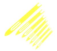 7pcs Fishing Netting Shuttles Plastic Yellow Net Mending Kit