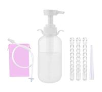 7PCS FONGKNOX 300ml Douche, Portable Sitz Bath Bottle Women's Cleansing System, Reusable Enema Douche Bulb Kit (with 4 Nozzles), Cleaning Device for Maintaining Hygiene