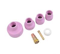 7pcs For TIG Welding Torch Accessories Kit with Gas Lens, Nozzle Cups & Collet for WP9/20 Torches, Brass and Ceramic Parts for Welding Tasks(1.6mm)
