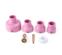 7pcs For TIG Welding Torch Accessories Kit with Gas Lens, Nozzle Cups & Collet for WP9/20 Torches, Brass and Ceramic Parts for Welding Tasks(2.4mm)