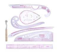 7PCS French Curve Ruler, High Transparency Accurate Scale Pattern Rulers Metric Sewing Measuring Tools for Quilting Embroidery Cross Stitch