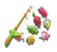 7PCS Fun and Cute Fishing Bath toy Magnetic Fishing toy Game Set for Kids Water Table Bathtub Kiddie Pool Party with Pole Rod Net, Plastic Floating Fish Baby Toy Accessories