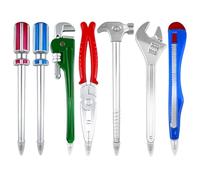 7PCS Fun Tool Ballpoint Pens, Novelty Pens, Creative Writing Pens for Office Stationary Supplies (Wrench、Hamme、Pliers、Screwdriver)