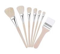 7pcs Gilding Brushes Set, Assorted Size Mop Brushes for Painting Versatile Goat Hair Brushes Paint Brushes for Crafts Acrylic Painting Gold Leaf Flakes Sheets