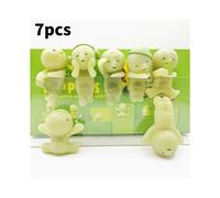(7pcs Glow Sleepy ) Action Luminous Smiski Figure Cartoon Elf Model Toy Pvc Decoration Display Gift