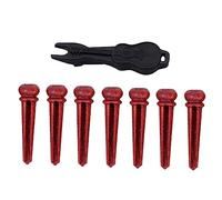 7pcs Guitar Bridge Pins Set Wood String Pegs for Acoustic Guitar Includes 6 Bridge Pegs String Puller Durable and Dependable Accessories
