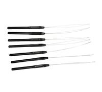 7PCS Hair Extension Loop Needle Threader, Plastic Micro Beads Hair Extensions Pulling Hook Tool for Household Barbershop