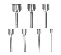 7Pcs Half Round Cutter Punch Set, C Type Strap End Punching Tools for Leather Crafting, Semicircle Leather Punch with 10-40mm Diameter, Durable Tool Steel for Belt Making and DIY P