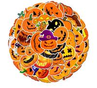 7Pcs Halloween Pumpkin Costume Set for Kids- Cosplay Fancy Pumpkin DressWith Hat, Orange and Black Striped Knee Socks, Glasses,Trick Or Treat Hand Bag,Pumpkin Retractable Lanterns and Stickers