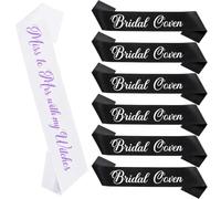 7Pcs Halloween Witches Bachelorette Sash Miss to Mrs with my Witches Sash