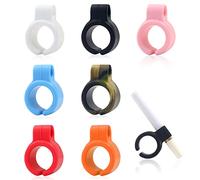 7pcs Hands Free Silicone Cigarette Holder Ring to Protect Your Finger From Turning Yellow, for Smoking (7 Colors)