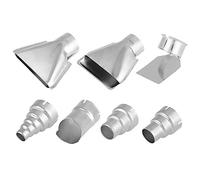 7Pcs Heat Gun Nozzle Attachments, Stainless Steel Shrink Wrap Hot Air Gun Accessories Tools Kit, Heat Gun Nozzles Kit for 1500-2000W 35-40mm Hot Air Gun, for Heat Shrinking, Soldering, Crafting