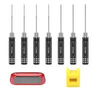 7Pcs Hex Screwdriver Set High Speed Steel Hex Screw Driver Sets RC Hexagonal Screwdrivers Set RC Screwdriver Tools Kit Car Drone Repair Tool for RC Car Boat Quadcopter Helicopter Multirotors Models