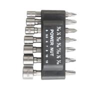 7Pcs Hexagonal Shank Power Nut Driver Drill Bit Set Socket Bit Adapter Socket Strong Sleeve for Wrench Screw Power Nut Driver