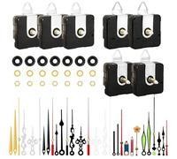7pcs High Torque Quartz Clock Movement Mechanism Replacement Clock Kit with 10 Different Pairs of Hands Clock for DIY Handicrafts Repair Clock Parts Shaft Lengths 12mm 15.5mm 21.5mm