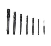 7Pcs HSS Metric Tap Drill Set, Nitriding Spiral Flute for Smooth Tapping, Thread Cutting Kit for M3 M5 M6 M8 M10 Metal Working