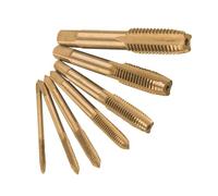 7Pcs HSSs Metric Straight Fluted Screw Thread Tap Drill Bit Set Right Hand Plugs for Processing of Stainless Set